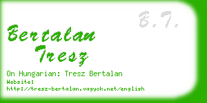 bertalan tresz business card